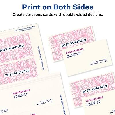 Print on Both Sides  
Create gorgeous cards with double-sided designs.

ZOEY RODEFIELD  
PHOTOGRAPHER  
www.zoeyrodefield.com  
2011  
495 SULLIVAN CT  
93128 SAN DIEGO, CA  

ZOEY RODEFIELD  
PHOTOGRAPHER  
www.zoeyrodefield.com  
2011  
475 NUTLEY AVE  
107 SAN DIEGO, CA  

ZOEY RODEFIELD  
PHOTOGRAPHER  
www.zoeyrodefield.com  
2011  
475 NUTLEY AVE  
107 SAN DIEGO, CA  

ZOEY RODEFIELD  
PHOTOGRAPHER  
www.zoeyrodefield.com  
2011  
495 SULLIVAN CT  
93128 SAN DIEGO, CA