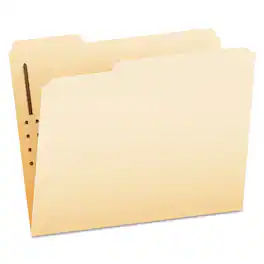 Tops Business Forms - Manila Fastener Folders, 1/3-Cut Tabs, 1 Fastener, Letter Size, Manila Exterior, 50/Box