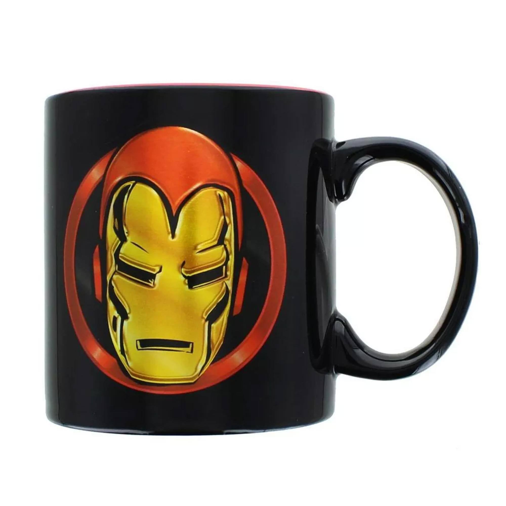 Front. Marvel - Marvel Iron Man 20oz Black Coffee Mug - Black.