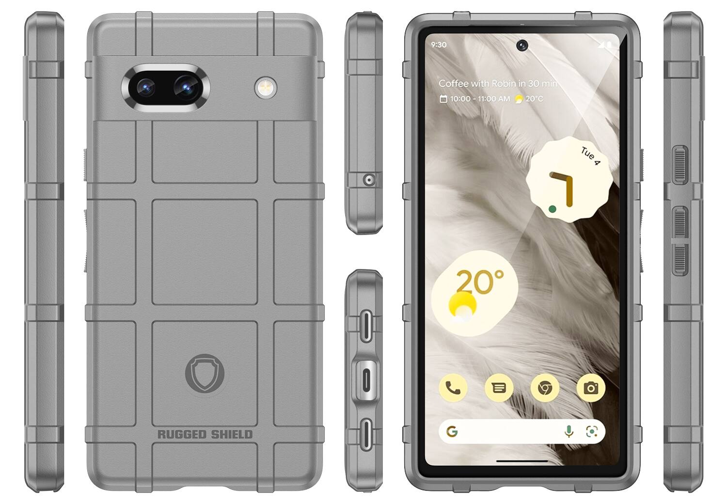 9:30 Coffee with Robin in 30 min  
10:00 - 11:00 AM  
20°C  
Tue 4  
RUGGED SHIELD