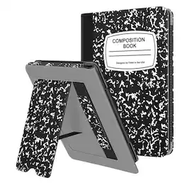 Kitcheniva - PU Leather Stand Case For 6 Inch All New Kindle 11th Gen 2024 2022 Black White - Black and White