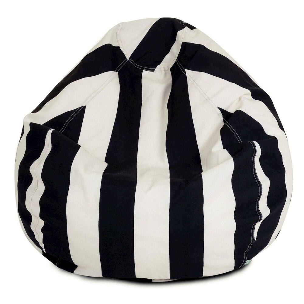Majestic Home - Small Bean Bag Vertical Stripe - Black