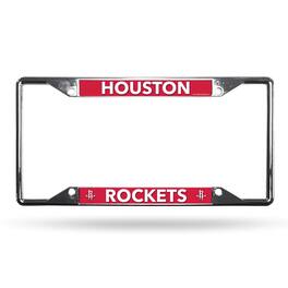 Rico Industries - Houston Rockets NBA Chrome Metal License Plate Frame - Multi