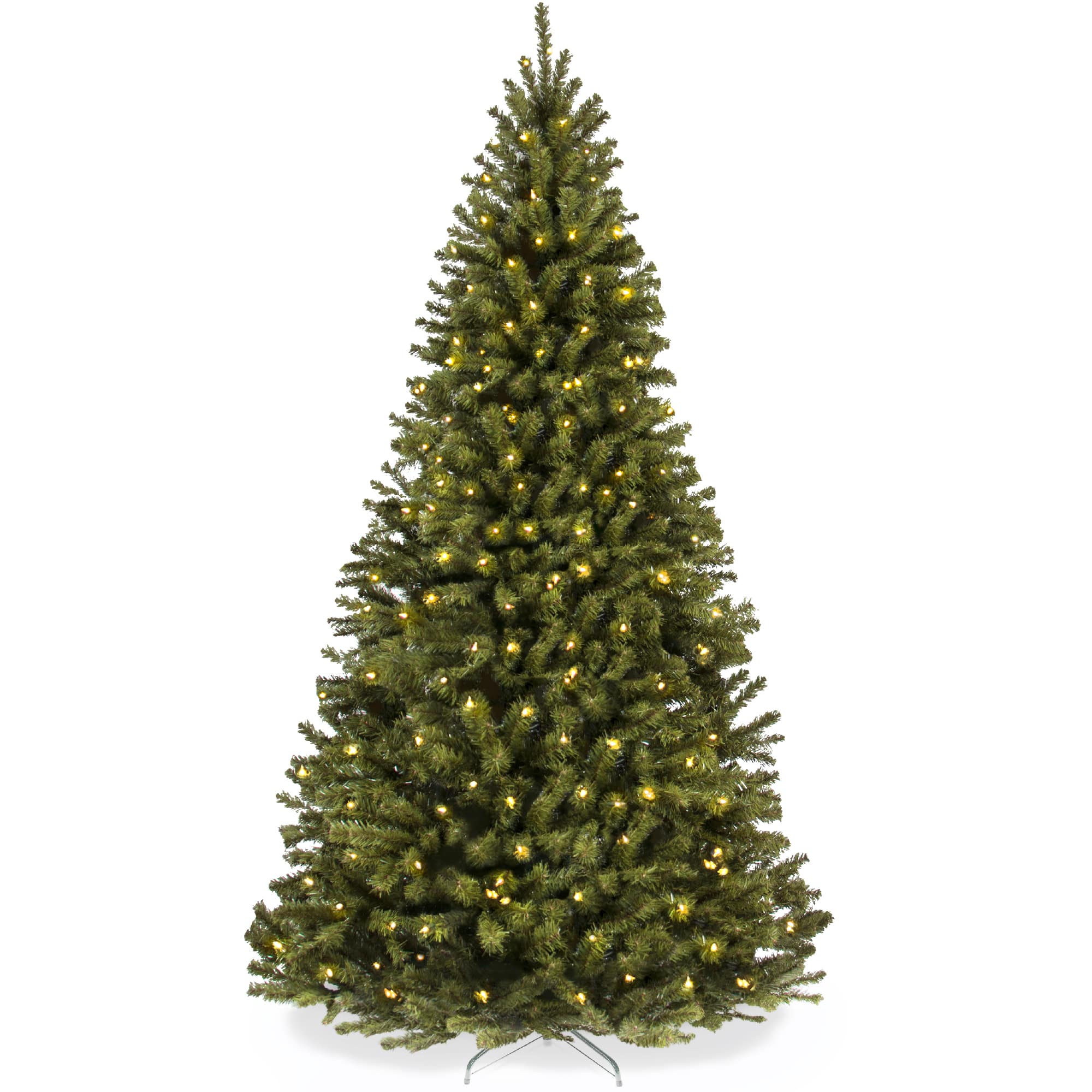 Best Choice Products - 6ft Pre-Lit Spruce Hinged Artificial Christmas Tree w/ 250 Incandescent Lights, Foldable Stand - Green-Spruce