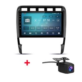 Junsun - Backup Camera For Porsche Cayenne 2002-2010 4+64GB 8Core Android15 carplay Car Stereo Radio GPS Navi WIFI RDS SWC DSP BT - Black