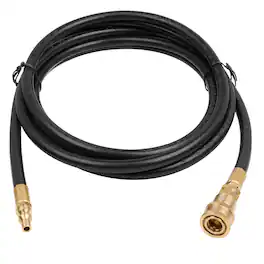 Empava - 12ft Propane Hose – Quick-Connect RV/BBQ Safety Hose with Shutoff Valve & 1-Year Warranty - Black