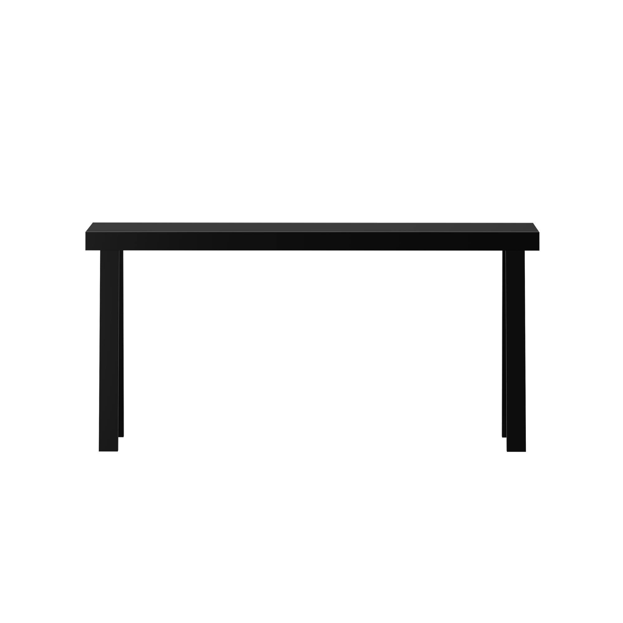 Alt View 3. Plank+Beam - Classic Console Table (66in / 1680mm), Black - Black.