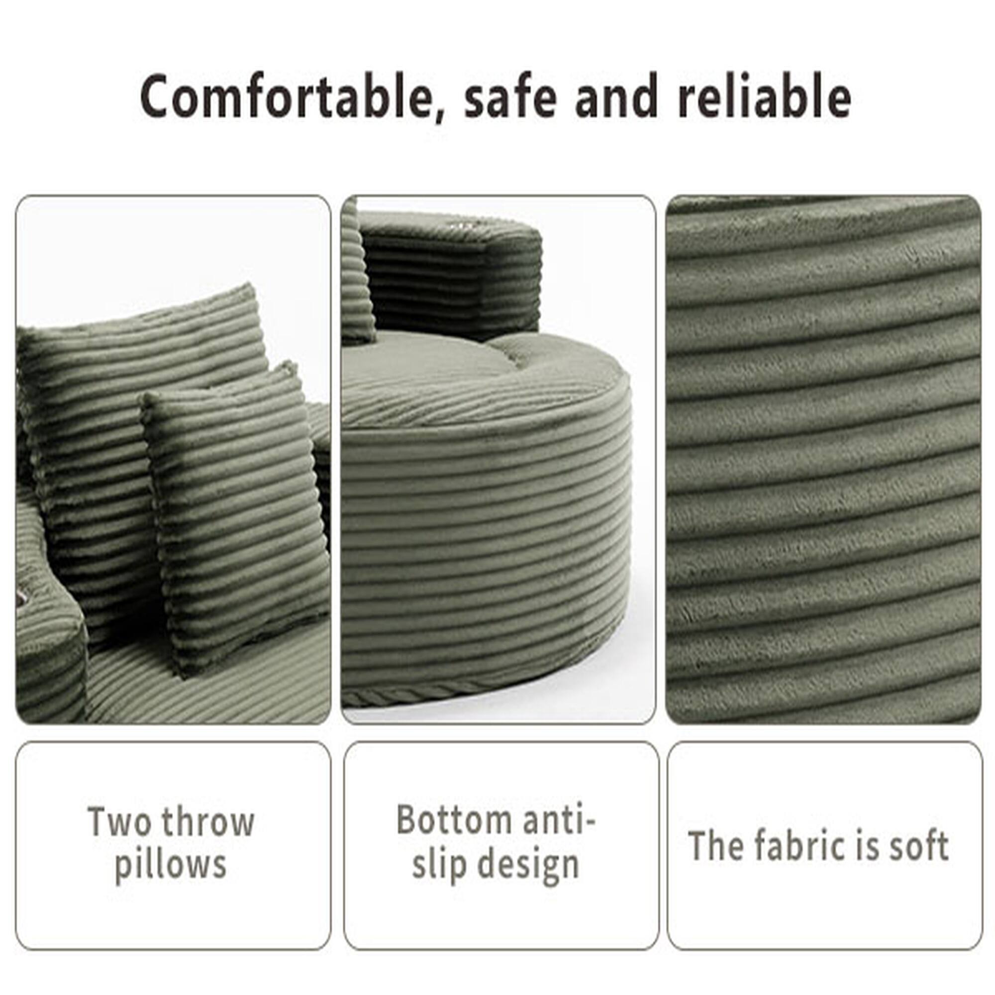 Comfortable, safe and reliable

Two throw pillows

Bottom anti-slip design

The fabric is soft