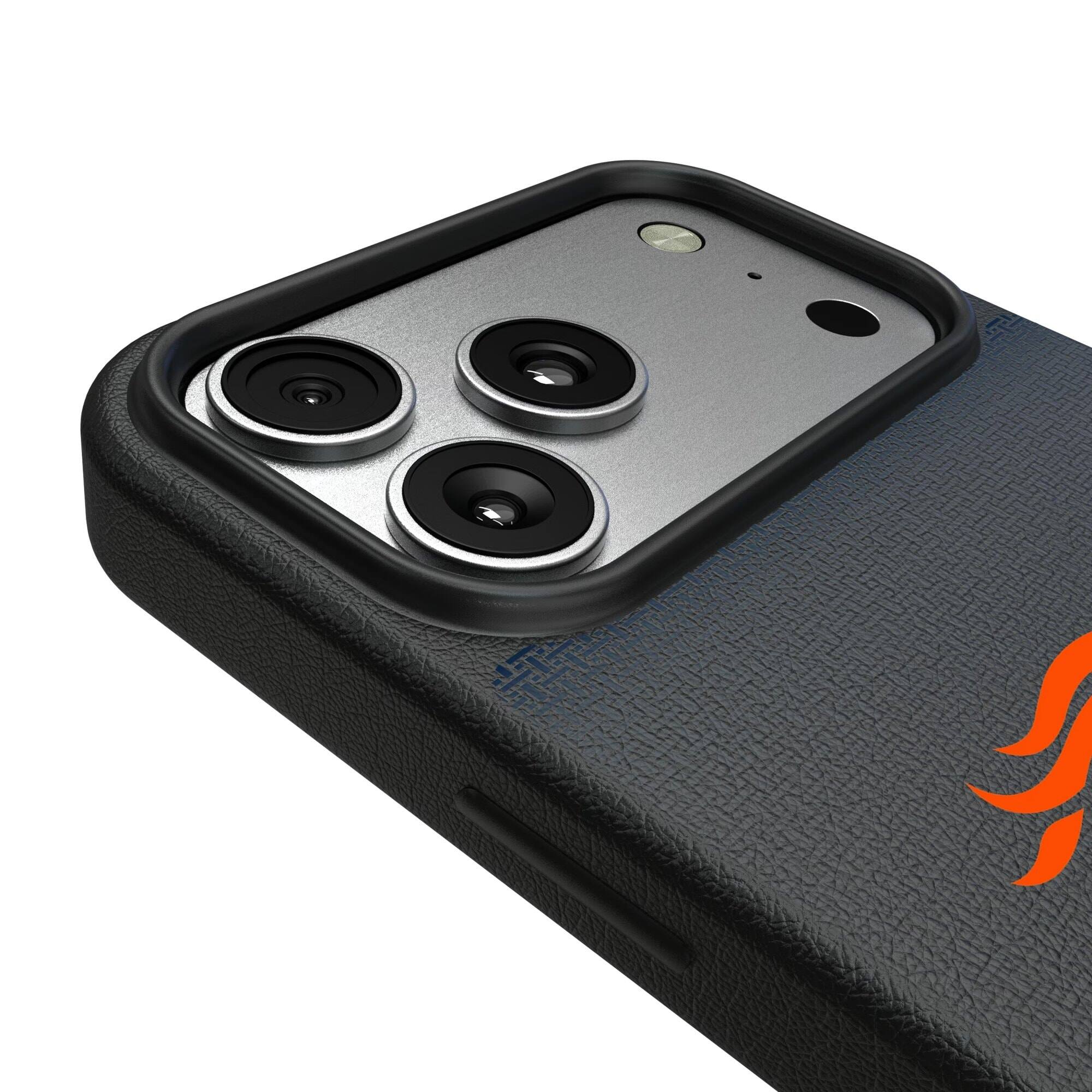 Alt View 2. Keyscaper - Linen Logo iPhone Magnetic Bump Case - 15 - Black.