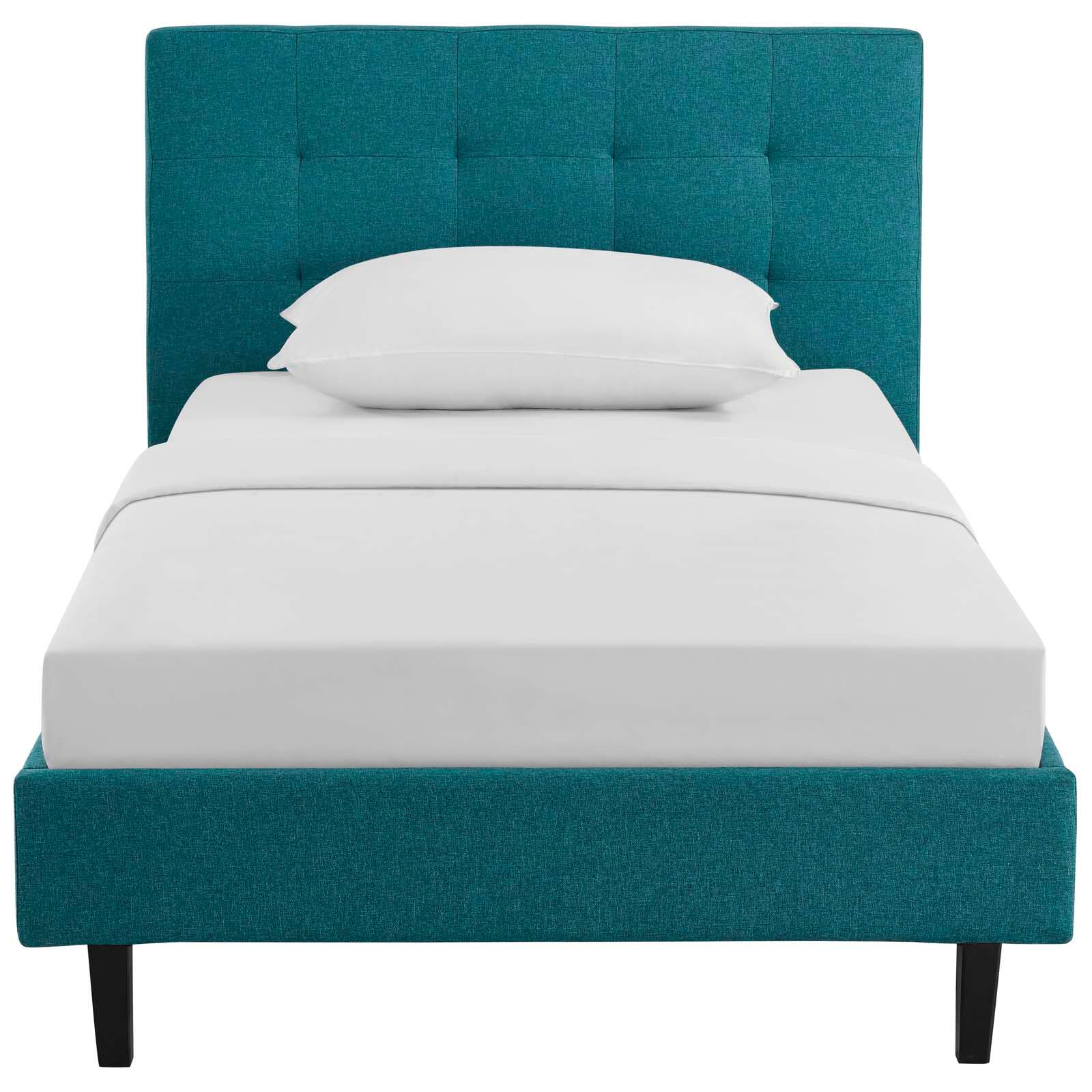 Alt View 1. Modway - Mia Fabric Twin Bed - Gray.