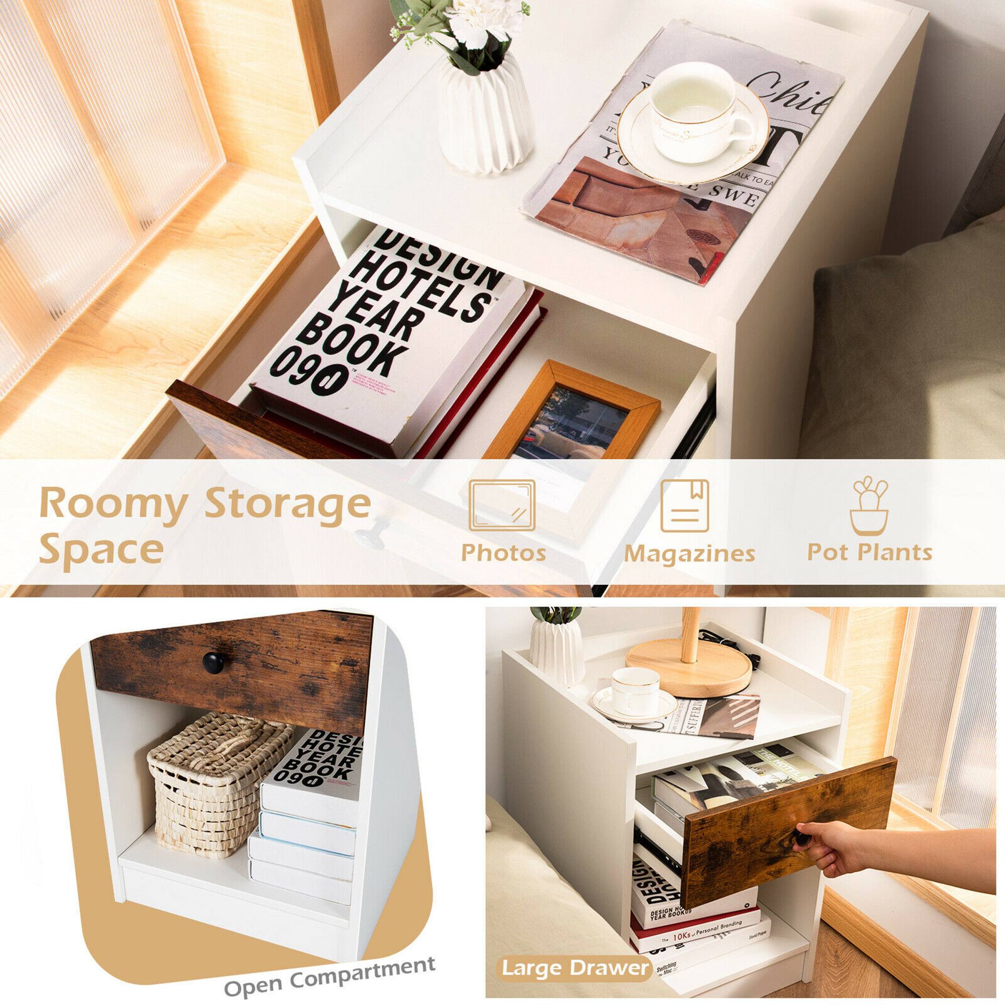 DESIGN BOOK YEAR 090, Roomy Storage Space, Photos, Magazines, Pot Plants, Open Compartment, Large Drawer