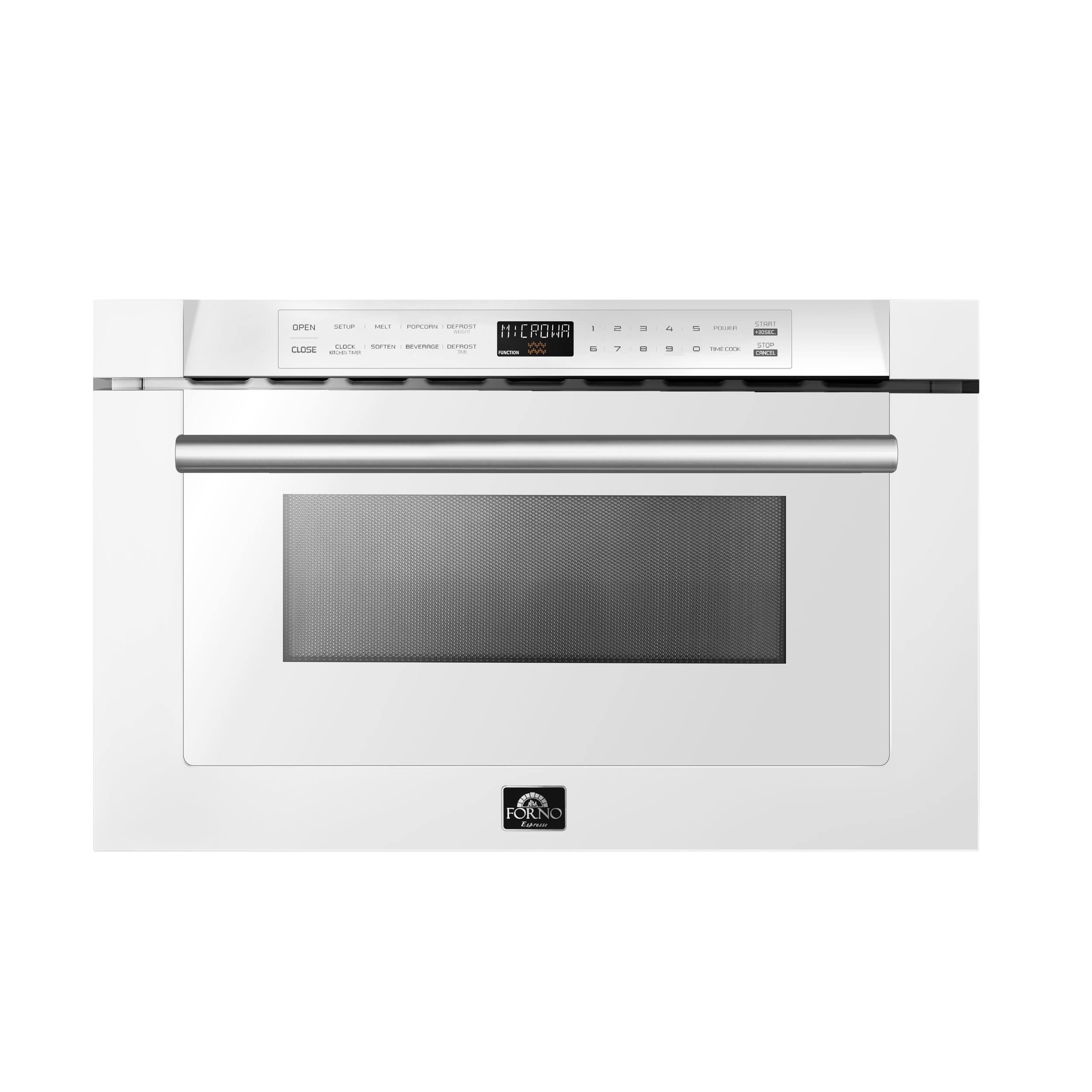 Forno Appliances - Capoliveri Espresso 1.2 cu. ft. Built-In Microwave Drawer with Sensor Cooking and Auto-Touch Feature - White - Front_Zoom