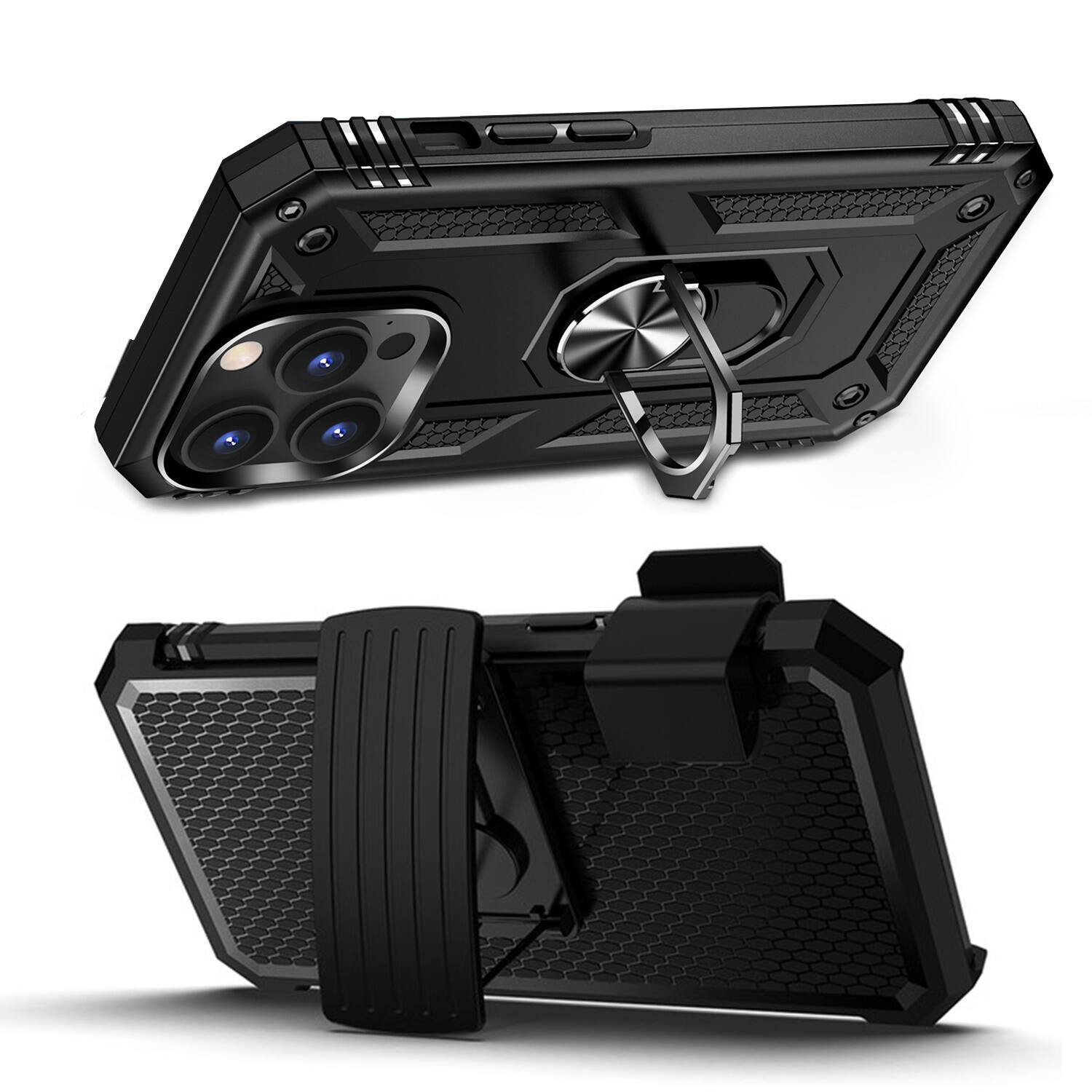 Alt View 13. SaharaCase - Military Kickstand Series Case for Apple iPhone 14 Pro Max - Black.