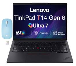Lenovo - Upgraded - ThinkPad T14 Laptop 14.0 WUXGA Display (Ultra 7-255U, 16GB, 512GB SSD, Win 11 Home) w/Dockztorm Wireless Mouse - Black