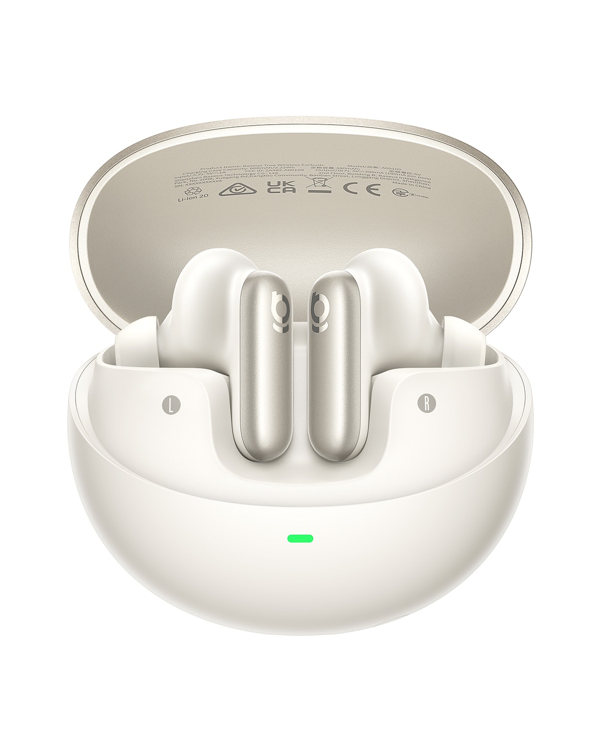 Baseus - Inspire XP1 Wireless Earbuds with Sound by Bose, Dolby Audio, Real-Time Adaptive ANC - Starlight Off-White