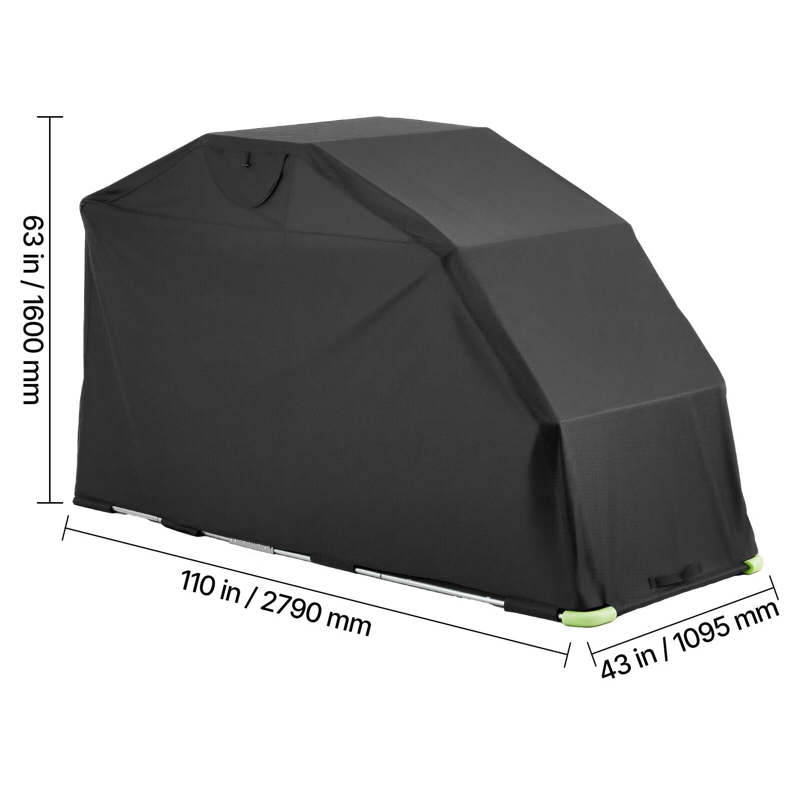 63 in / 1600 mm  
110 in / 2790 mm  
43 in / 1095 mm