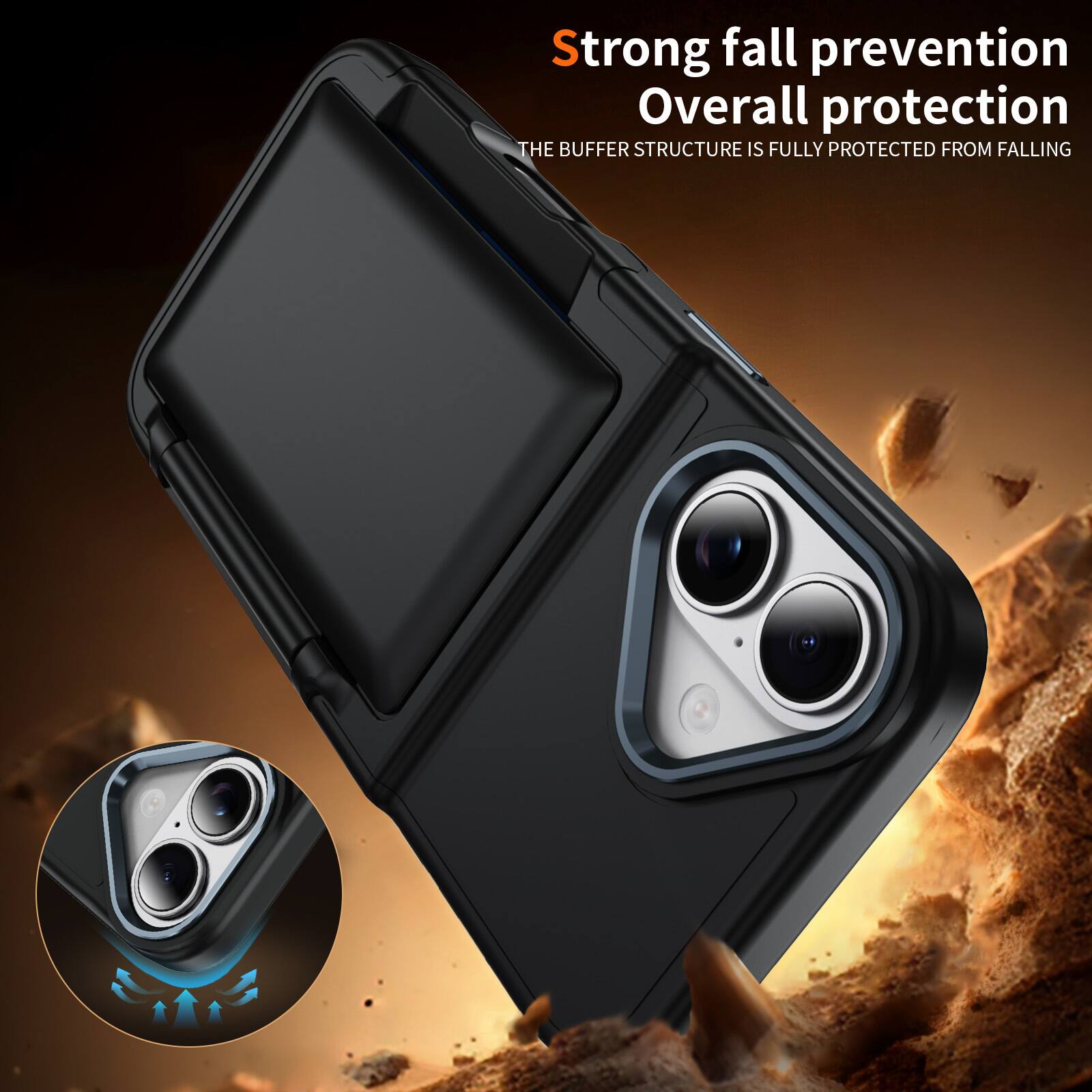 Strong fall prevention  
Overall protection  
The buffer structure is fully protected from falling
