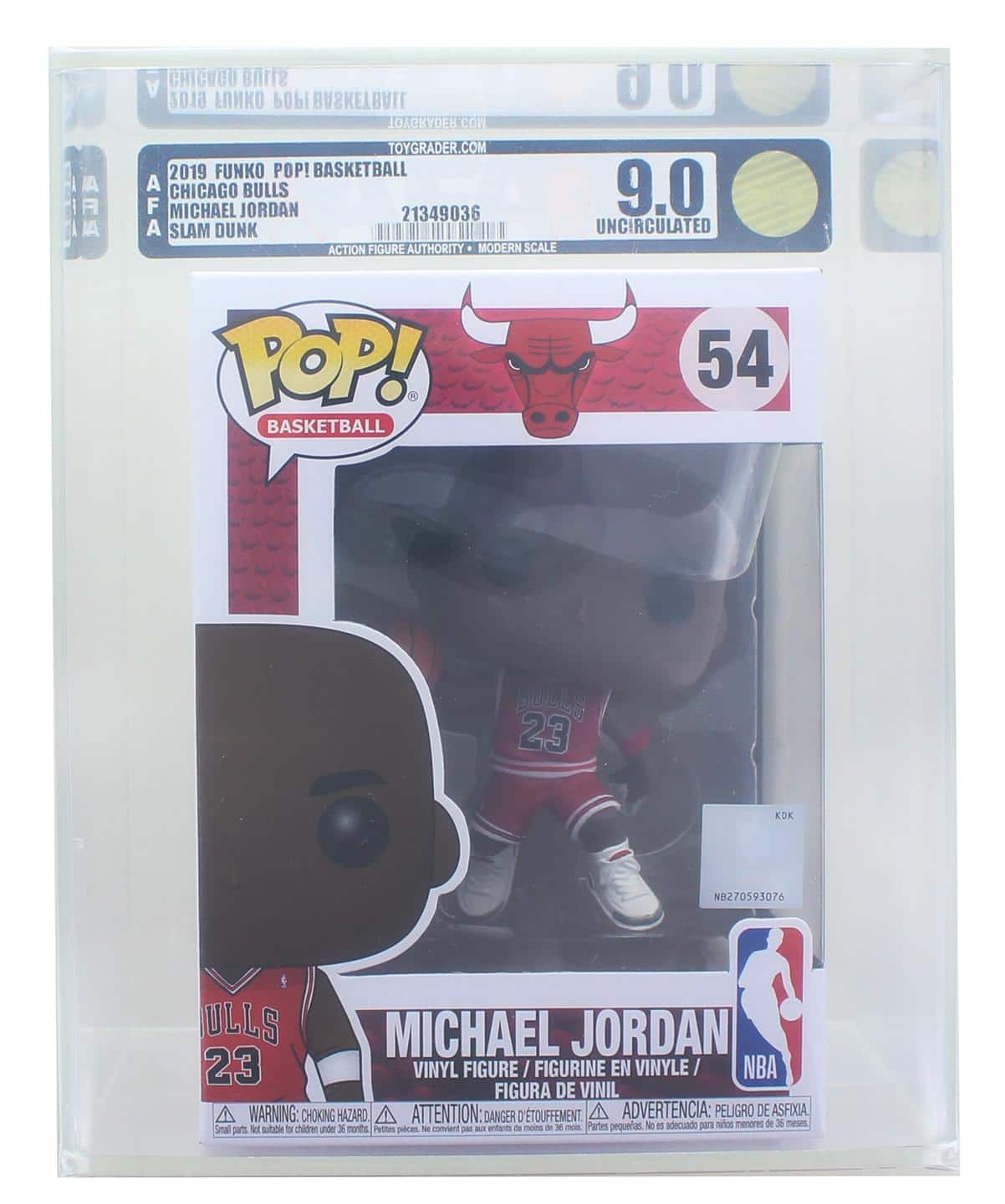 Chicago Bulls Funko POP NBA Vinyl Figure | Michael Jordan | Graded AFA 9.0 - Red