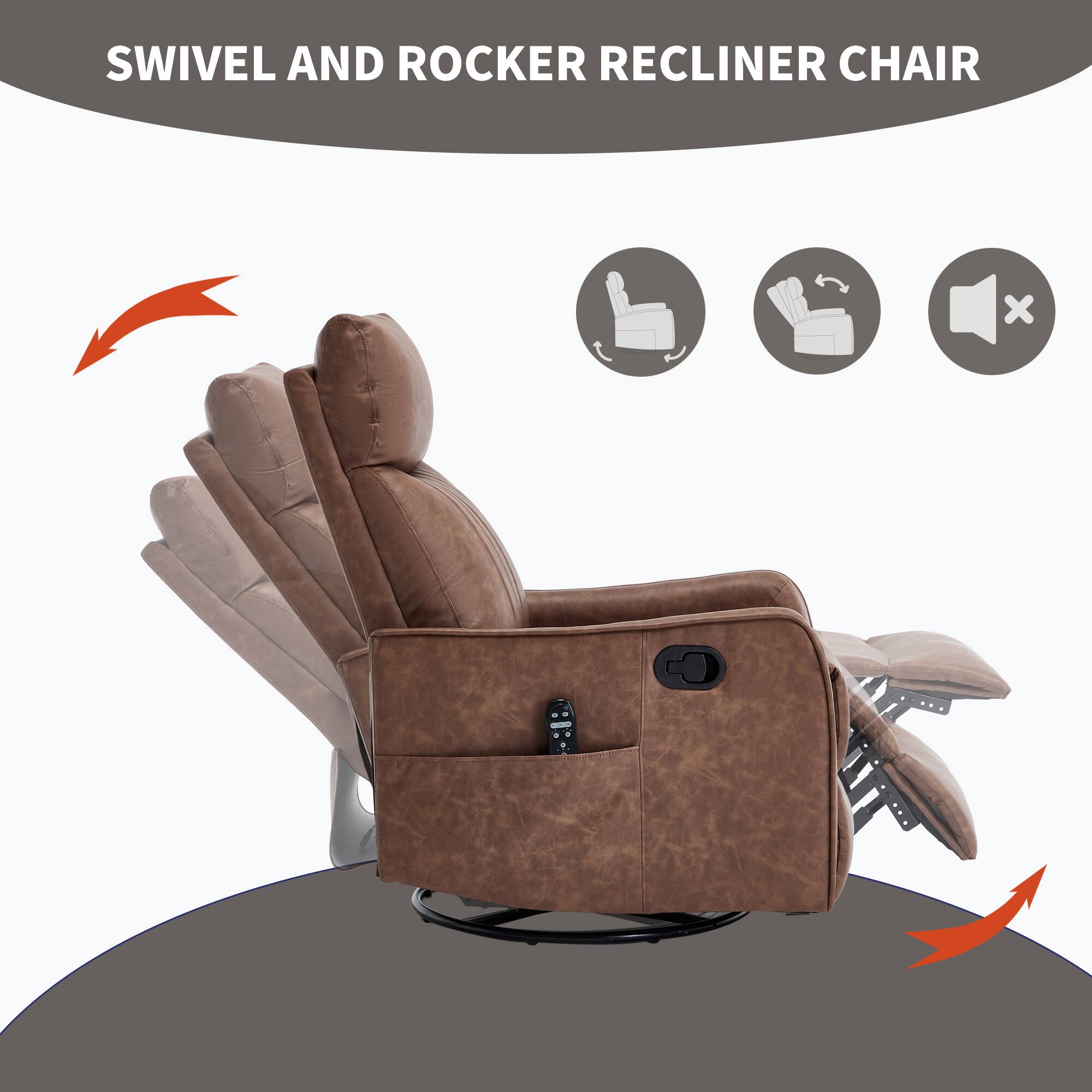 SWIVEL AND ROCKER RECLINER CHAIR
