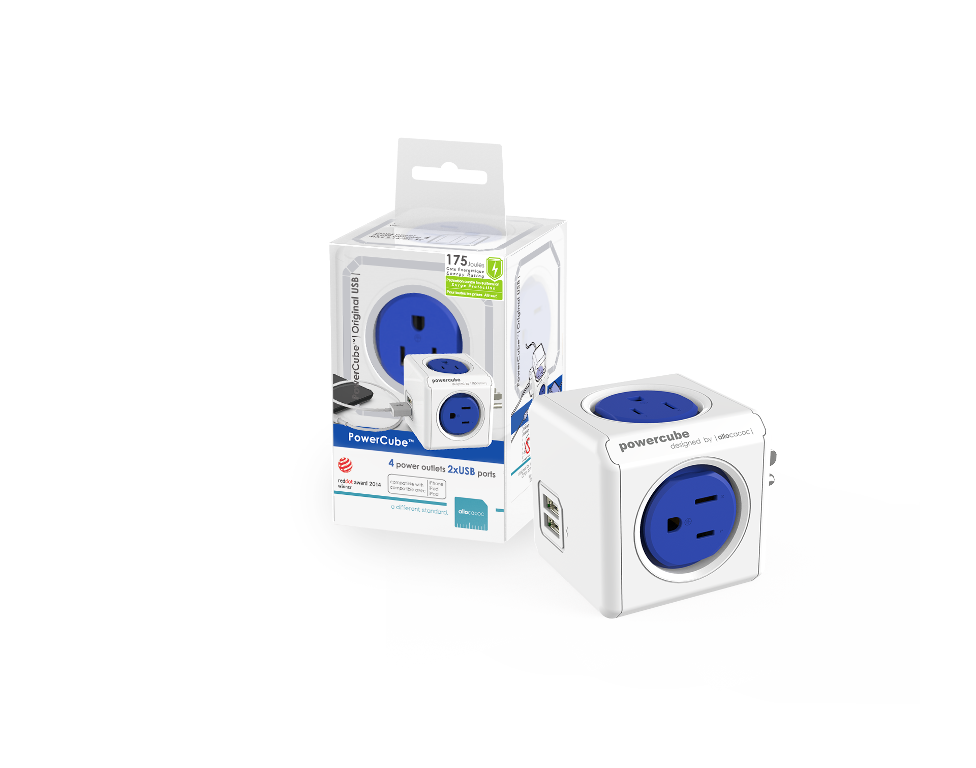 USB Original 1 e 175 Joues - fragtine d'...r Patiza - - ... - Finacee - - - swserste - WST | PowerCube power outlets 2xUSB ports - - 2014 - mana - - ca -. -- Pu S powercube bV aliocacoc) designed . dferent andund alocacoc

PowerCube™
4 power outlets 2xUSB ports
compatible with Phone
a different standard
designed by | allocacoc

175 joues
ce feu éteint
pour une utilisation
sécuritaire

PowerCube™
designed by | allocacoc