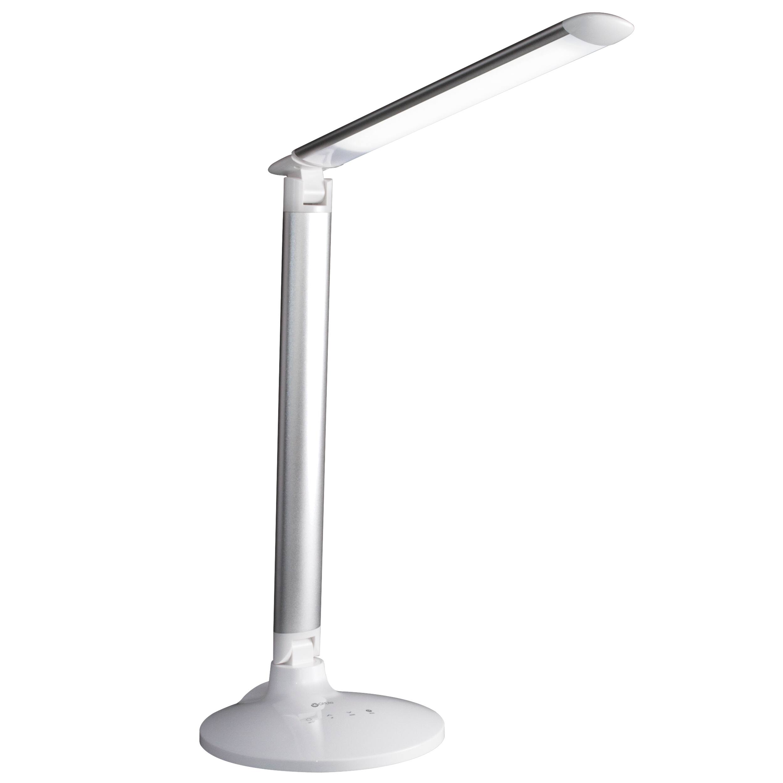 Alt View 19. OttLite - Command LED Desk Lamp with Amazon Alexa and Google Home Voice Assistant - Silver.