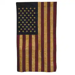 BreeBe - Embroidered Nylon Teastained American Porch Flag - Multicolor