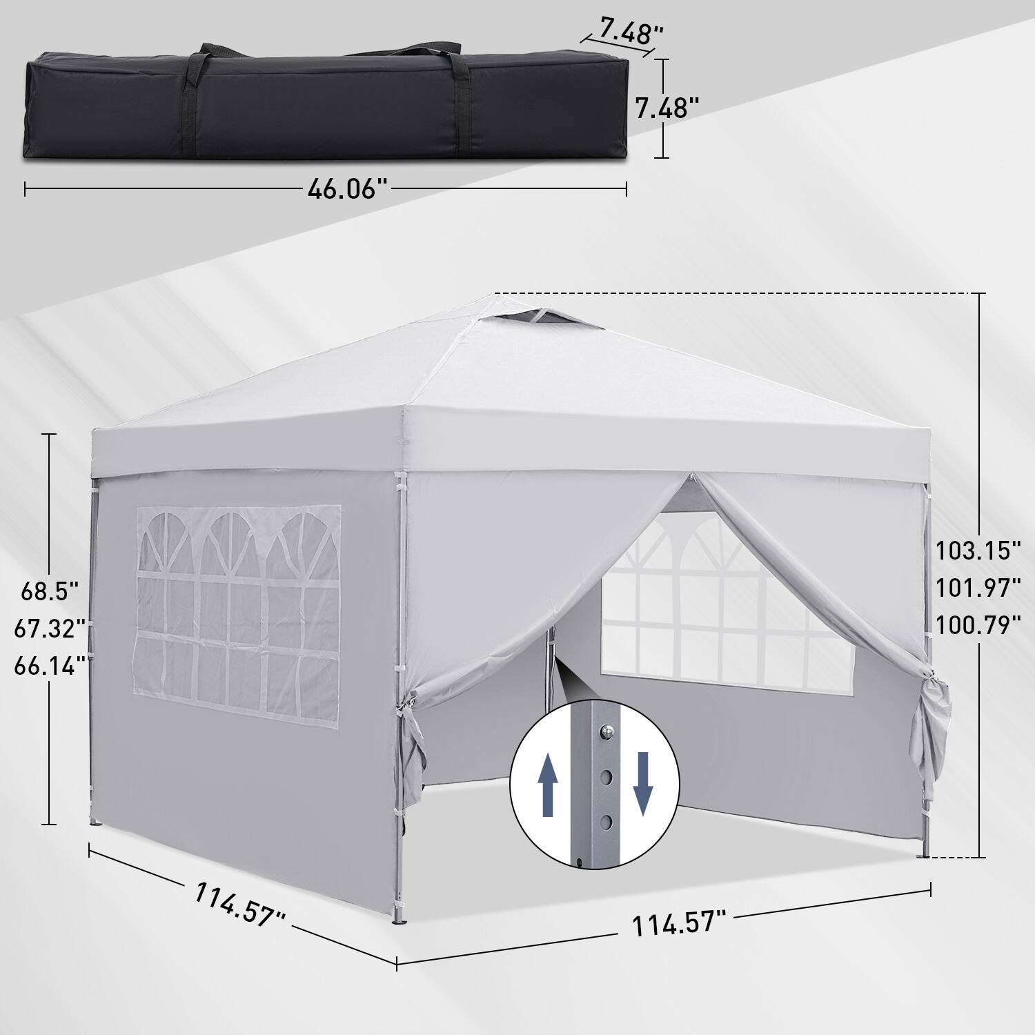 7.48" 7.48" 46.06" 68.5" 67.32" 66.14" 103.15" 101.97" 100.79" 114.57" 114.57"