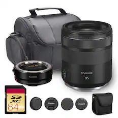 CANON LENS RF85mm F2 MACRO IS STM
MOUNT ADAPTER EF-EOS R
64 GB SDXC
Canon 85
