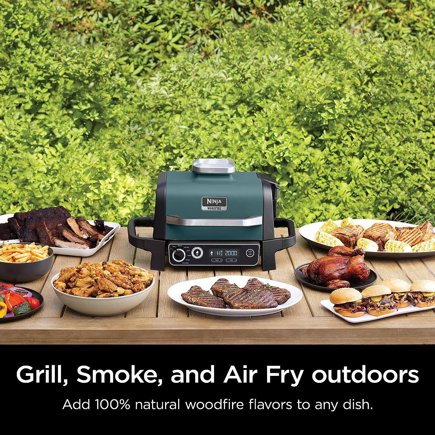 Grill, Smoke, and Air Fry outdoors

Add 100% natural woodfire flavors to any dish.