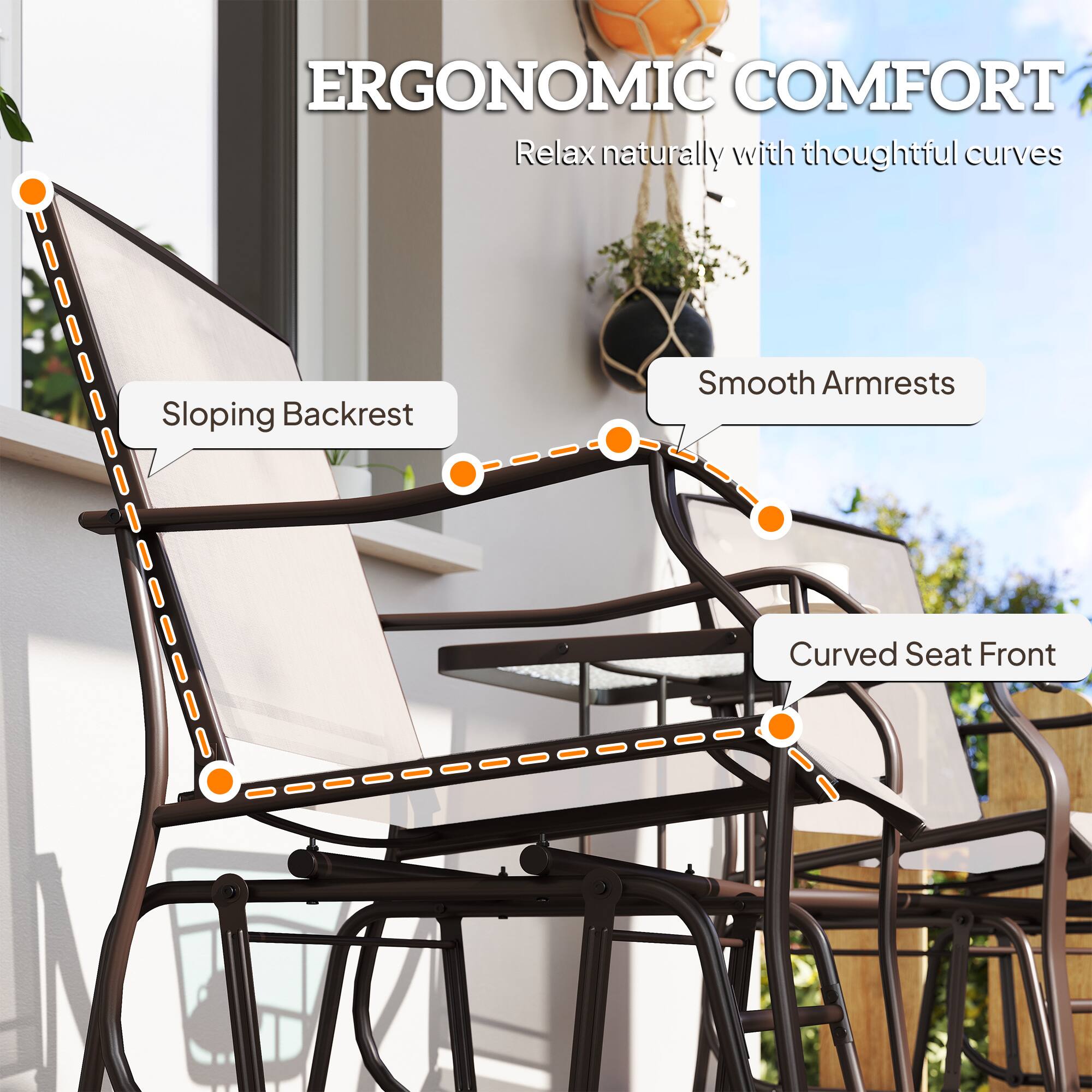 ERGONOMIC COMFORT  
Relax naturally with thoughtful curves

- Sloping Backrest
- Smooth Armrests
- Curved Seat Front