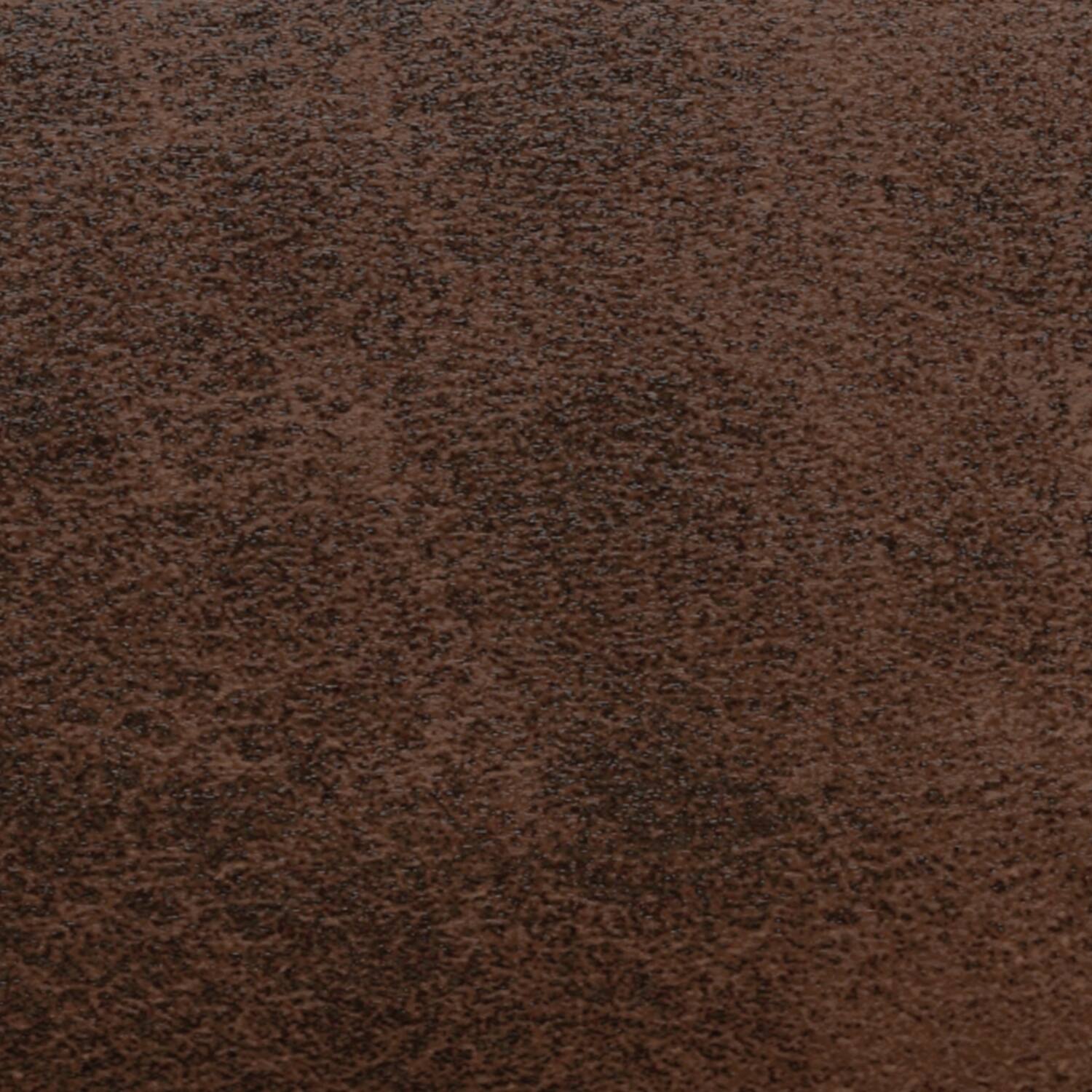Alt View 8. Simpli Home - Gabbie 36 inch Wide Square Coffee Table Storage Ottoman in Distressed Chestnut Brown Vegan Leather - Distressed Chestnut Brown.
