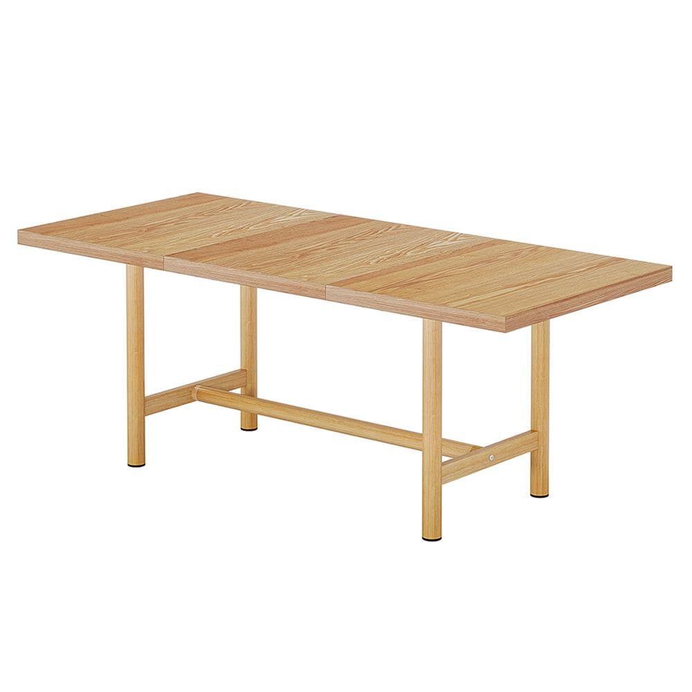 Back. Kadyn - Kadyn End Table,Dining Table, Living Room Table,Wood Dining Table, 63" Farmhouse Kitchen Dinner Table for 6 People,Brown - Brown.