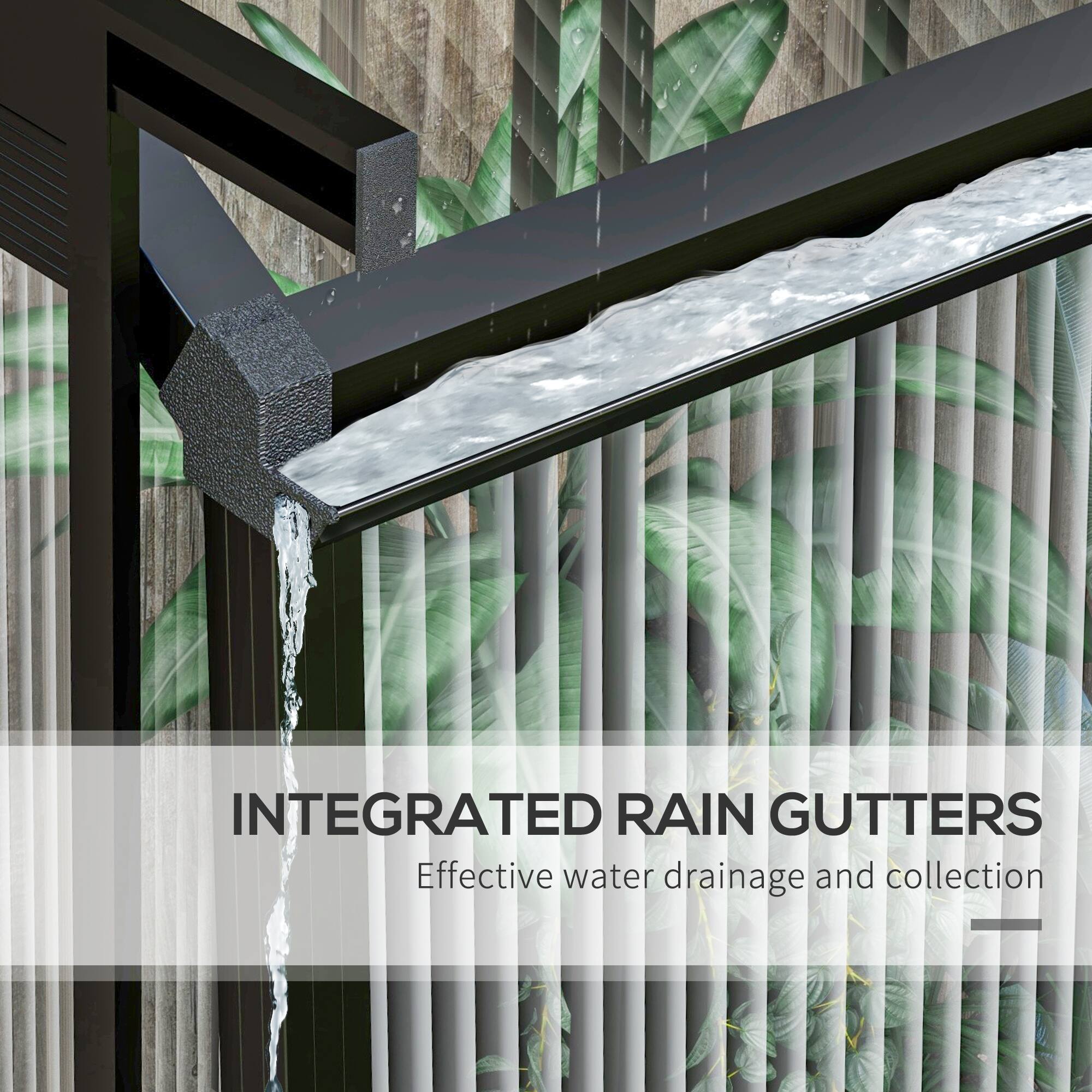 INTEGRATED RAIN GUTTERS  
Effective water drainage and collection