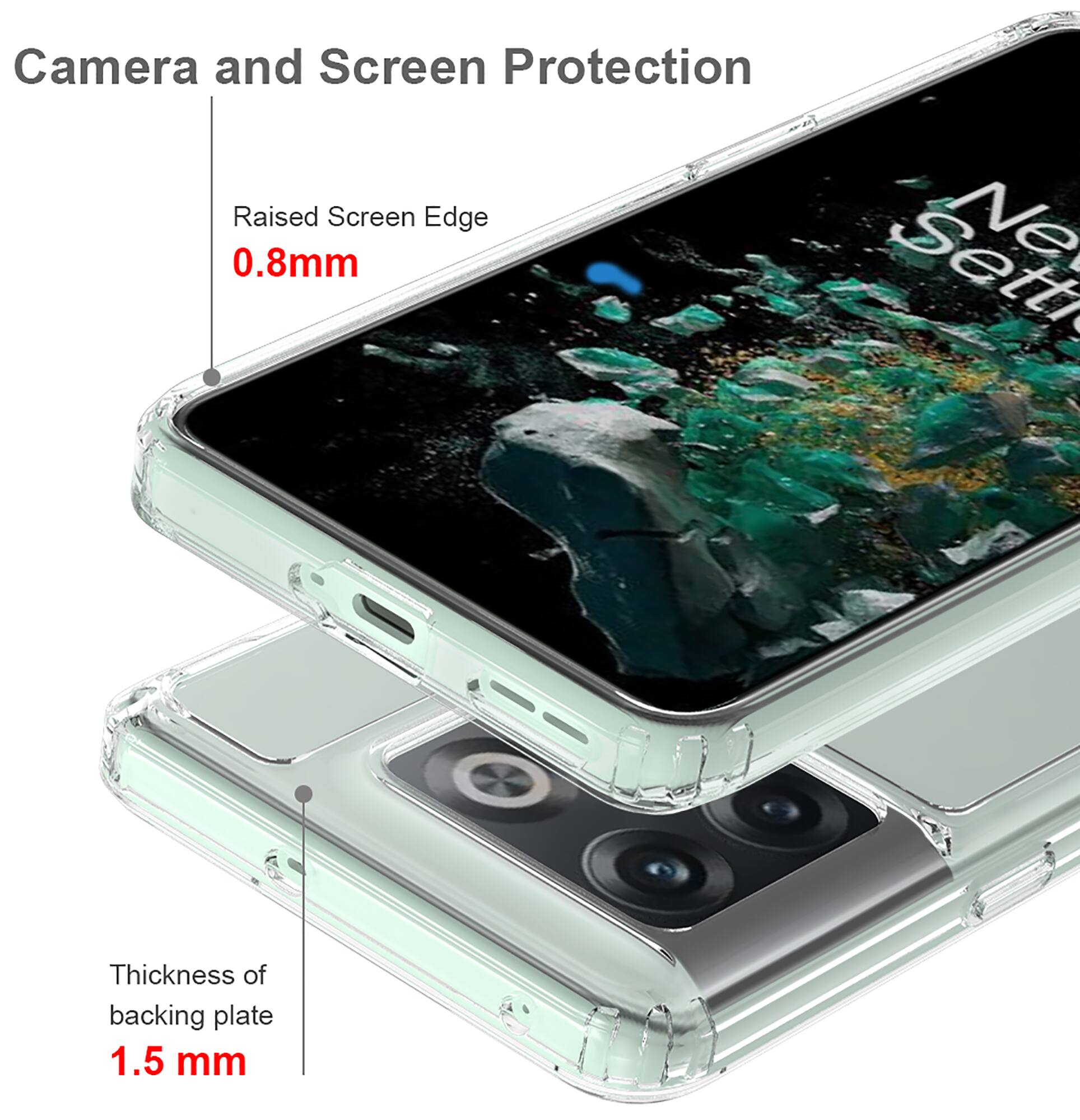 Camera and Screen Protection

Raised Screen Edge 0.8mm

Thickness of backing plate 1.5 mm