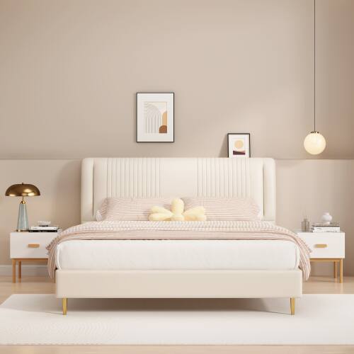 Alt View 1. LUCKY ONE - Assembled White Nightstand 1-Drawer Solid Pine Legs - White.