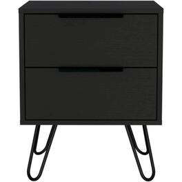 TuHome - Augusta 2 Nightstand MDF - Black