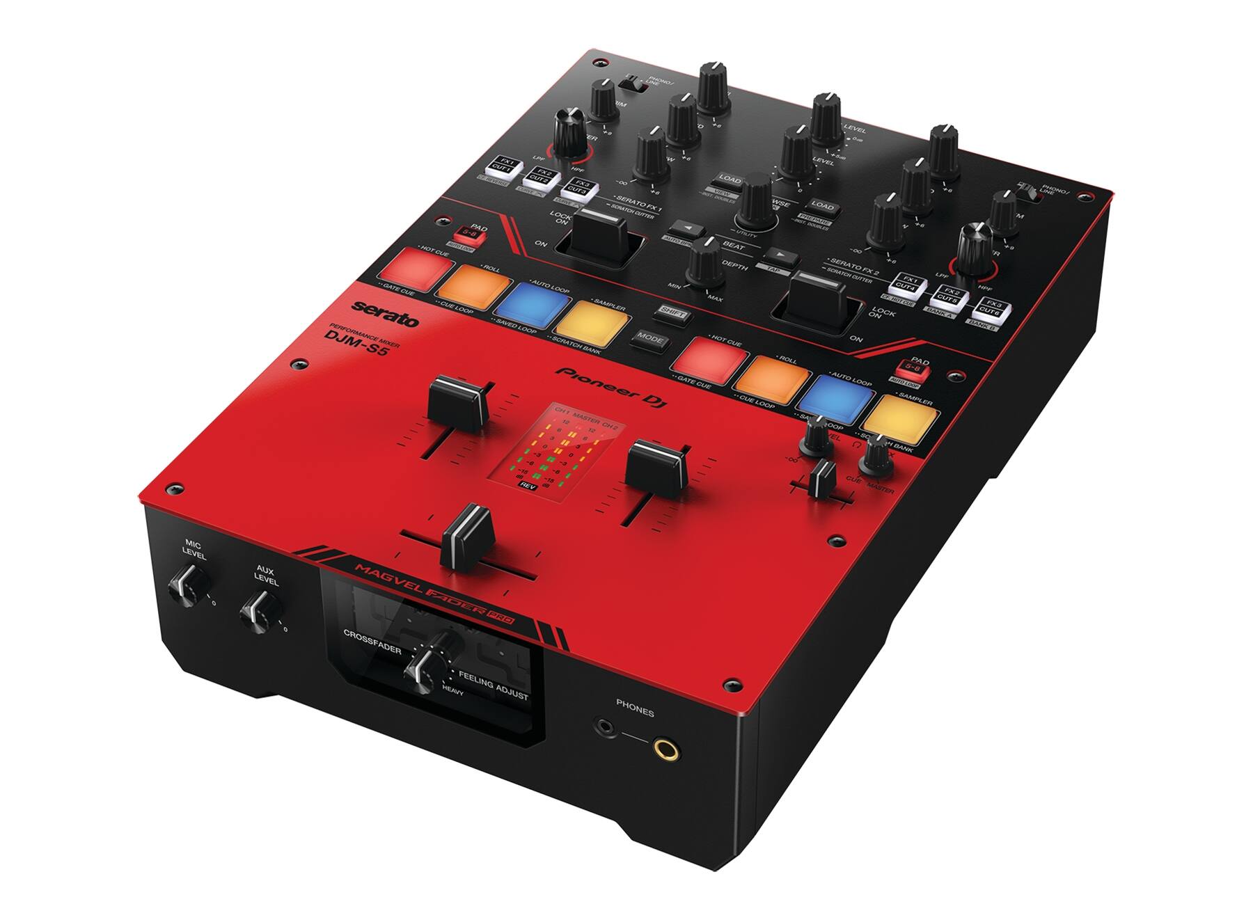 Pioneer DJ - Scratch- Style 2-Channel DJ Mixer for Serato DJ Pro - Gloss Red