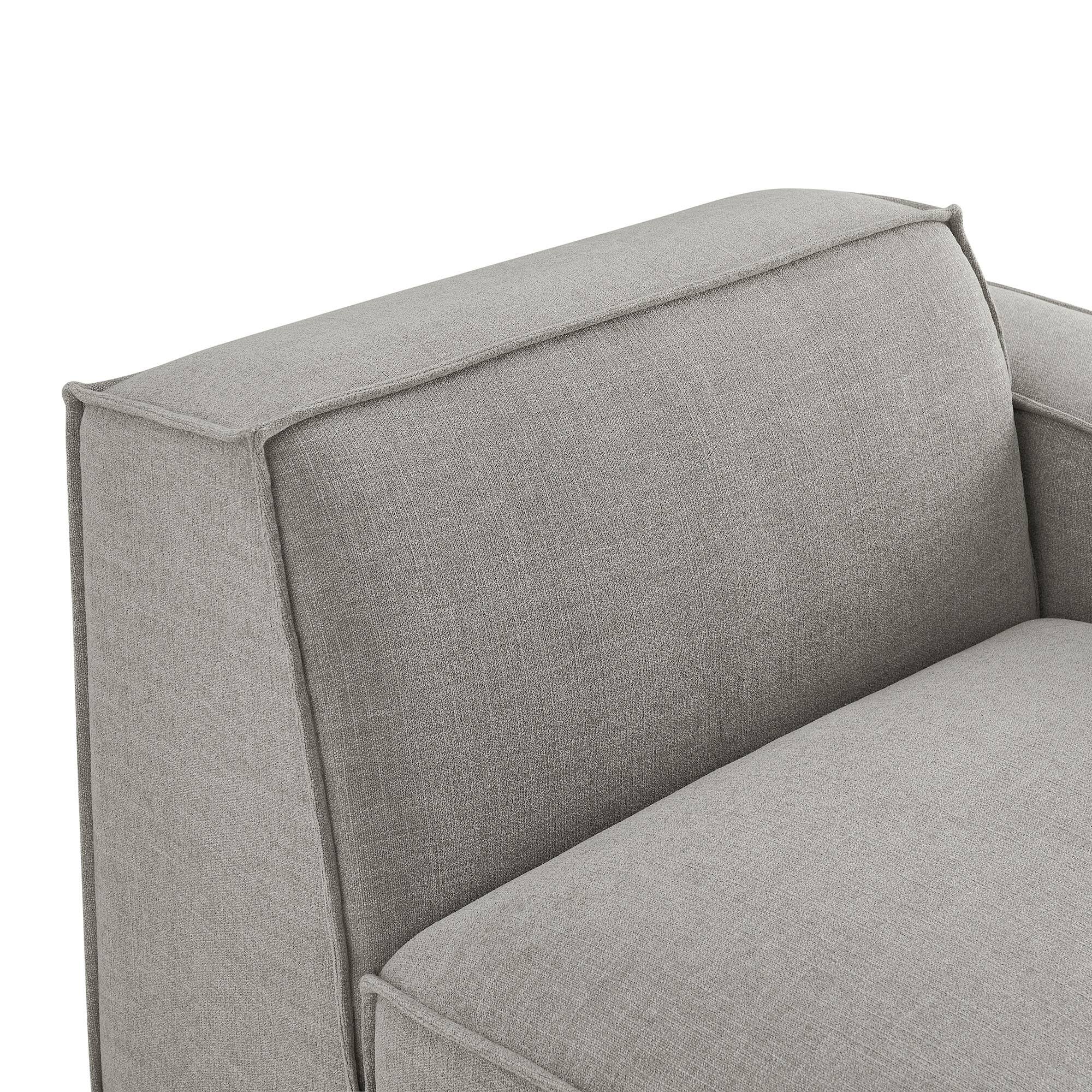Alt View 7. Modway - Restore Performance Fabric Upholstered Right-Facing Modular Lounge Chair by Modway - Pewter.