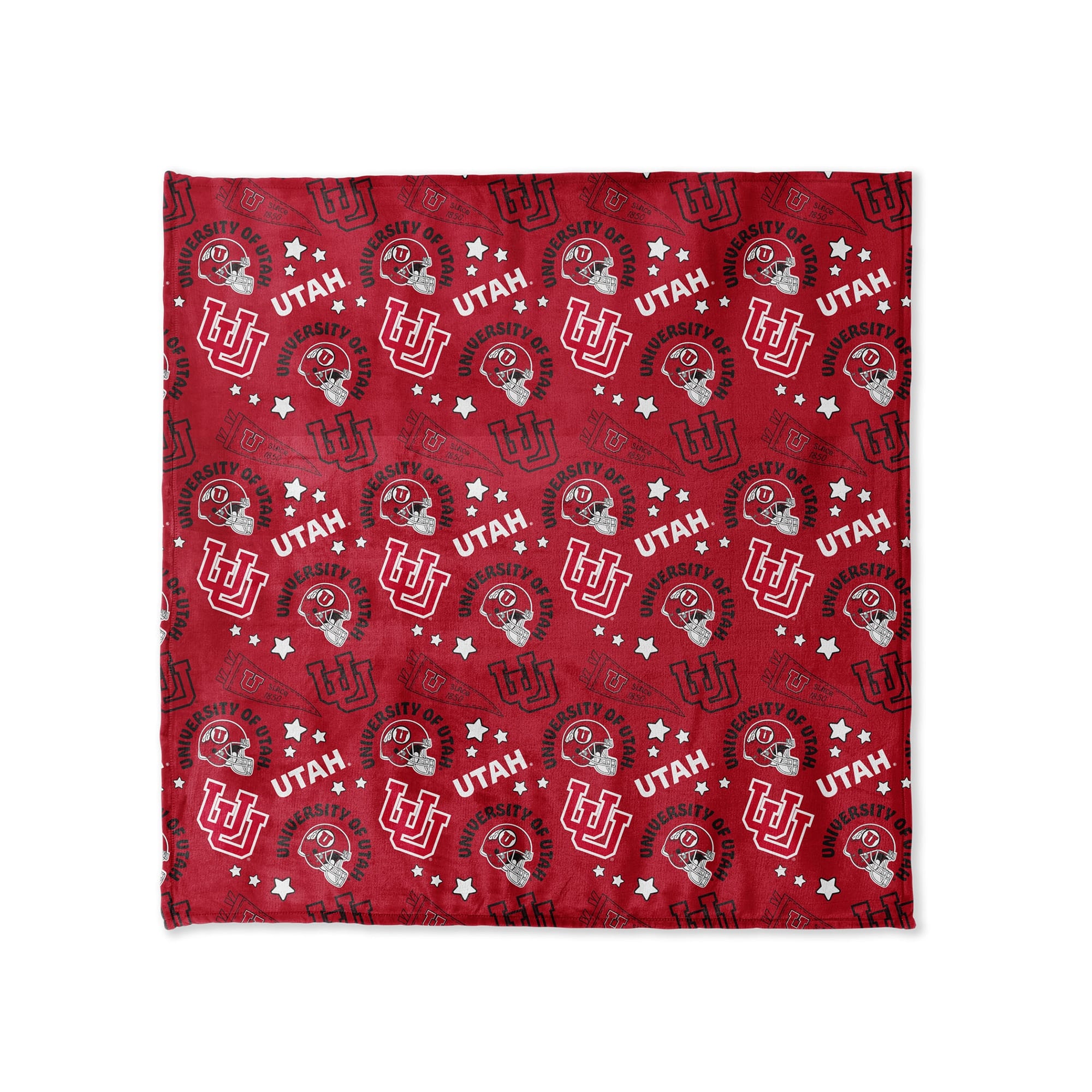 Pegasus - Utah Utes 108" x 108" Victory Pennant Ultra Cozy Family Blanket - Multicolor
