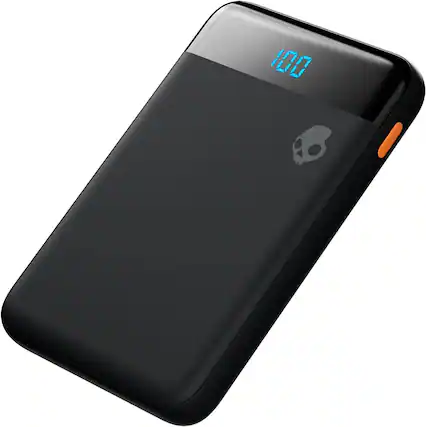 Front. Skullcandy - Stash Mini 5000mAh Portable Charger - Black/Orange.