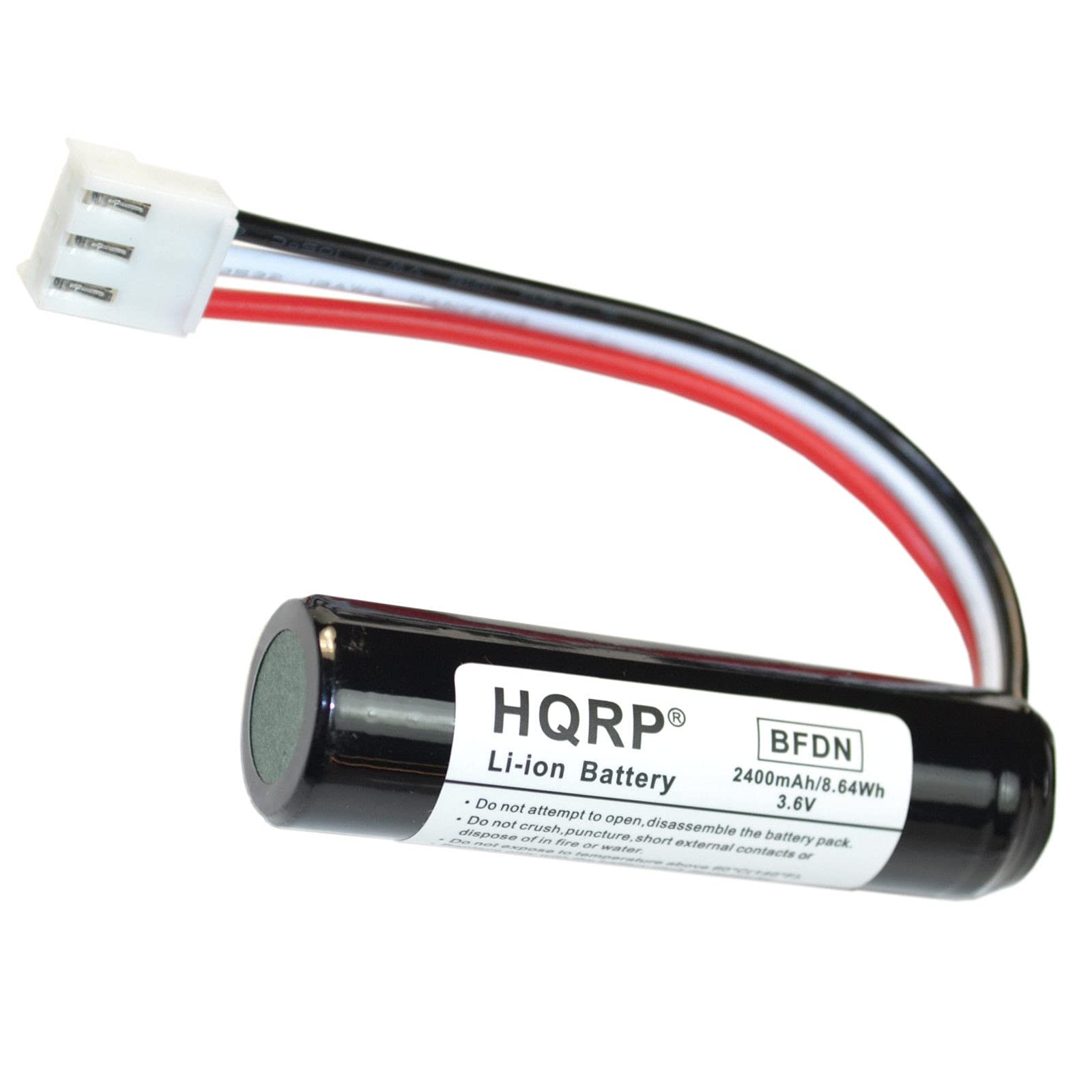 HQRP BFDN Li-ion Battery 2400mAh/8.64Wh 3.6V

Do not attempt to open, disassemble, dispose, puncture, crush, or short the battery pack. Do not expose to fire or water. Do not short external contacts or terminals.
