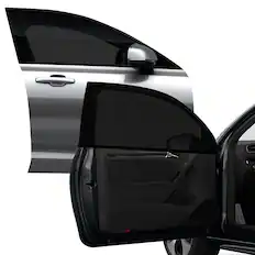 Front. AstroAI - Astroai Car Window Sun Shade For Baby, Front Side 29.5" X 35.4" 2 Pack - Black.