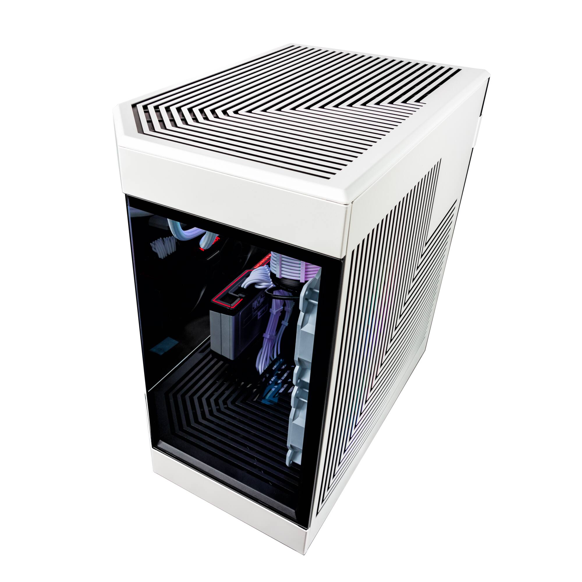 Alt View 7. Velztorm - Velztorm Praetix Gaming Desktop (i9-14900K, 64GB, 2TB SSD + 6TB 3.5 HDD, RTX 5090, Win 11 Pro ) - White.