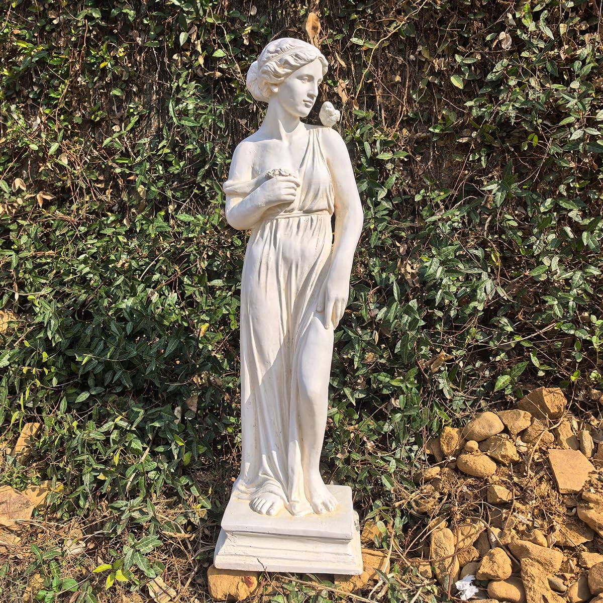 Alt View 3. Refined Abode Design - Outdoor Statue Nymph Sculpture Goddess Of Greek Mythology Roman Style For Garden Patio Yard Lawn Porch Decor.