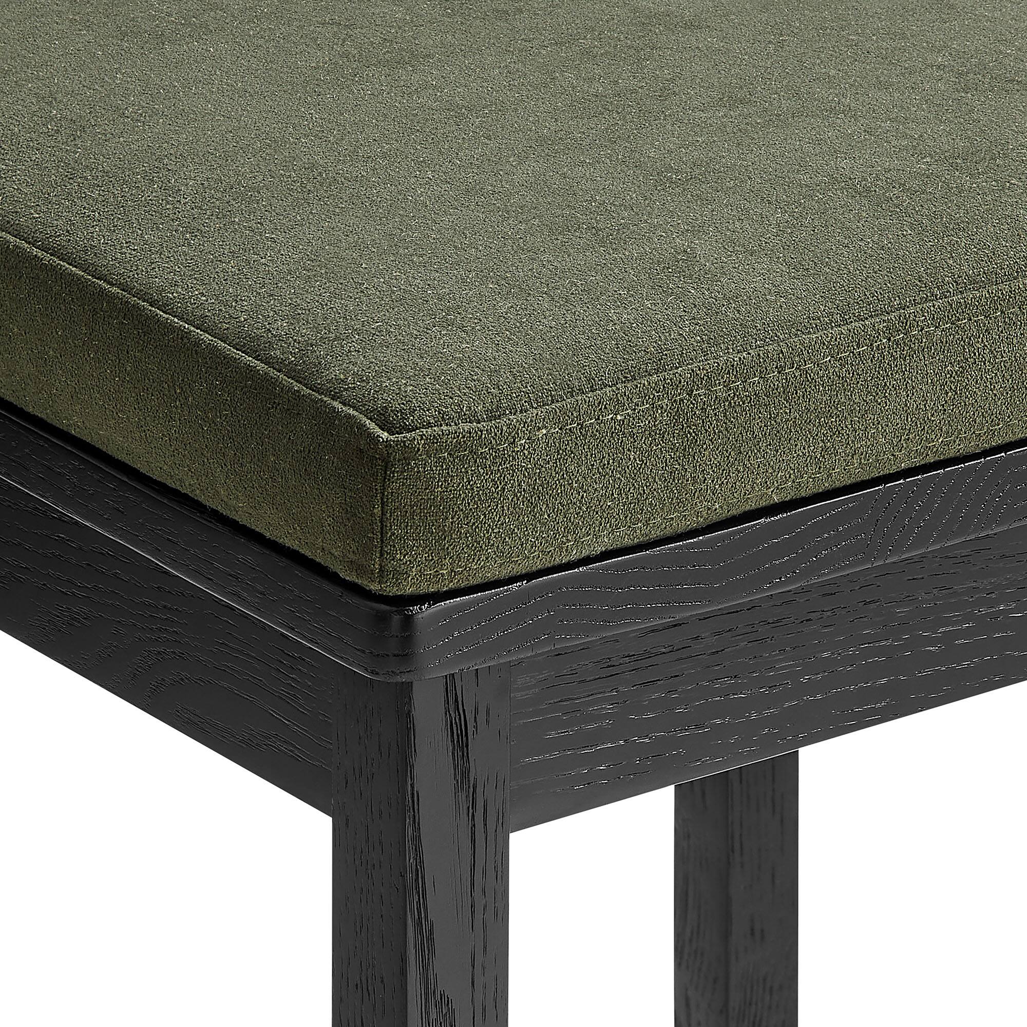 Alt View 5. Modway - Jax Oak Wood Dining Chair With Wavy Razor Back and Cushion by Modway - Black Sage.