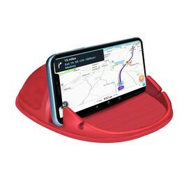 HM 1810 - 2 Pack Car Phone Holder Mount Silicone For Dashboard Hands Free Cell Compatible With 16 15 14 13 12 Pro Max - Red