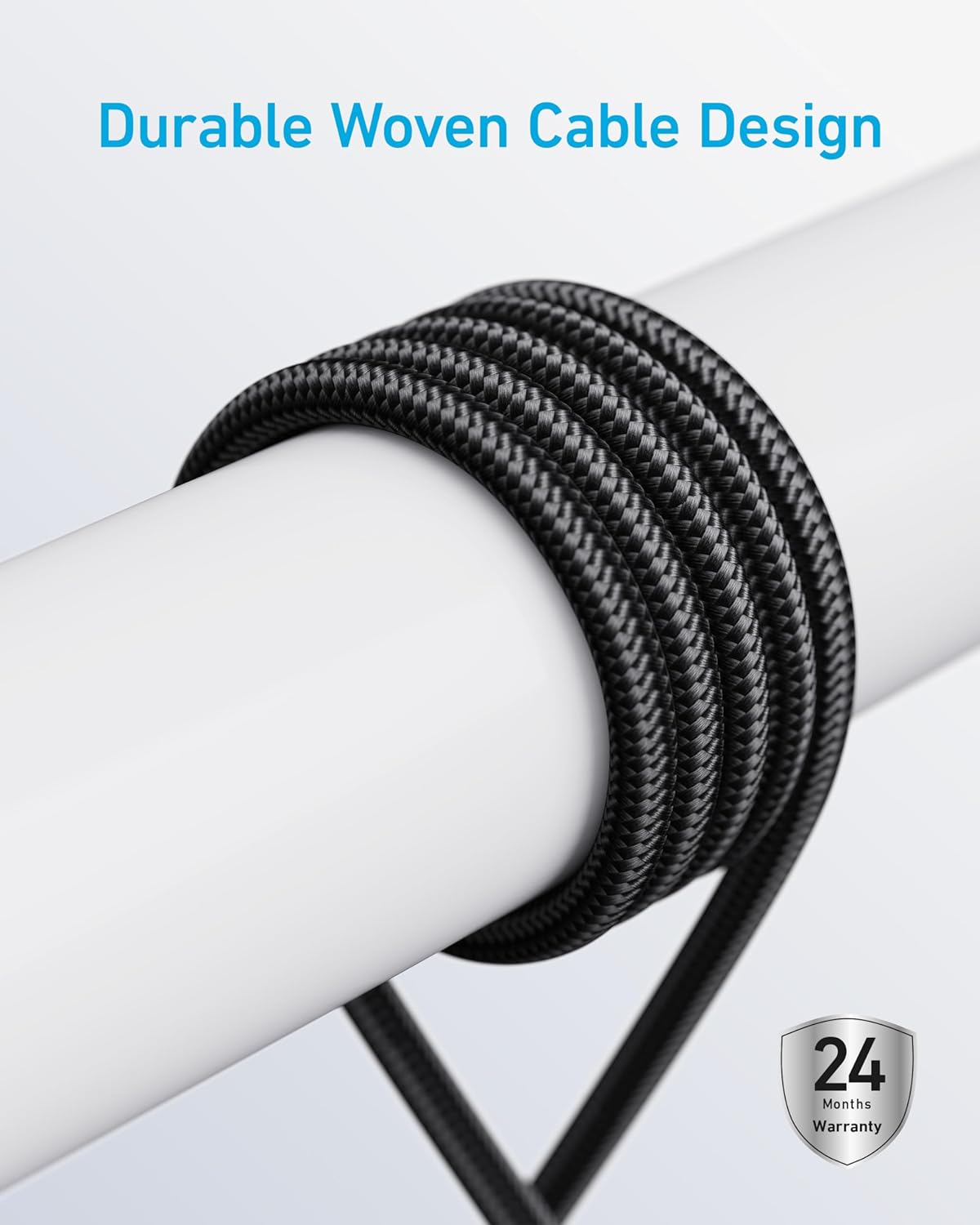 Durable Woven Cable Design  
24 Months Warranty