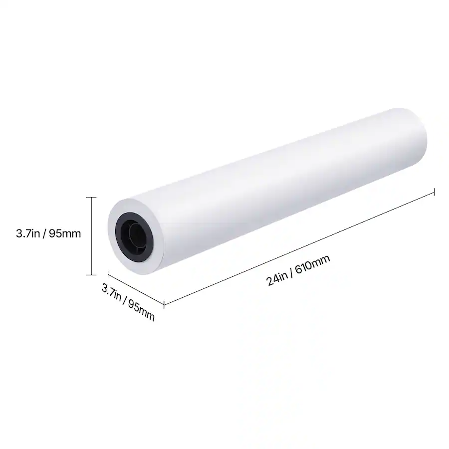 VEVOR Wide Format Paper, 24 in x 150 ft Plotter Paper, 4 Rolls CAD Bond ...