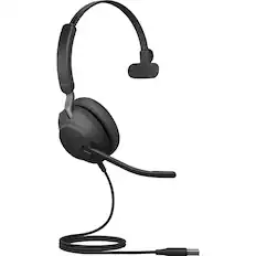 Front. Jabra - Evolve2 40 SE USB A UC Mono 24189-889-999 - Black.
