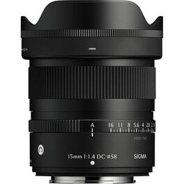 Sigma - 15mm f/1.4 DC Contemporary Lens for X-Mount | 406975 | 15mm Lens for X - Black